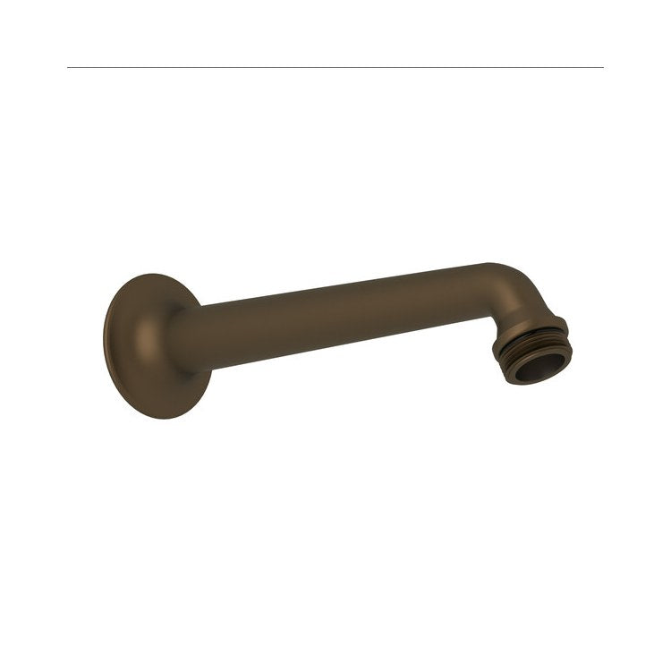 Shower Arm English Gold 8 Inch 1/2 Inch Female Inlet 1/2 Inch Male Outlet Brass Angled Down Wall Mount - Frankwebs