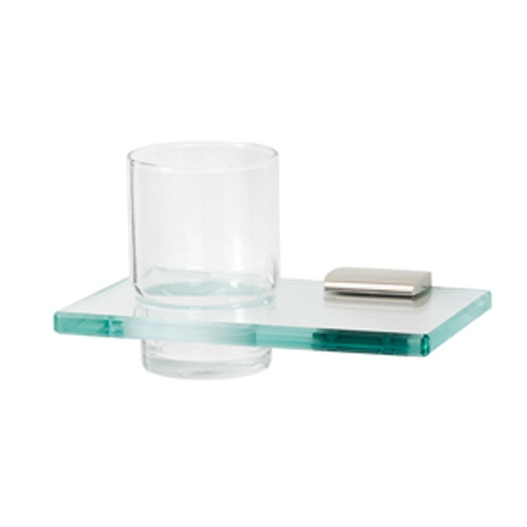 Tumbler Holder Manhattan Bath Polished Chrome Includes Tumbler Wall Mount Brass/Glass 4-5/8 x 6-3/4 Inch - Frankwebs