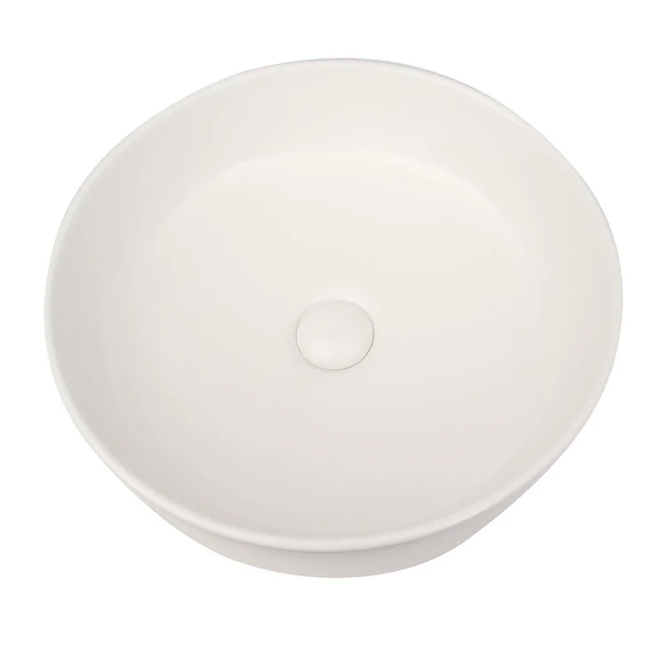 Vessel Harmony Above Counter Round 16-1/2 Inch Matte White Vitreous China - Frankwebs