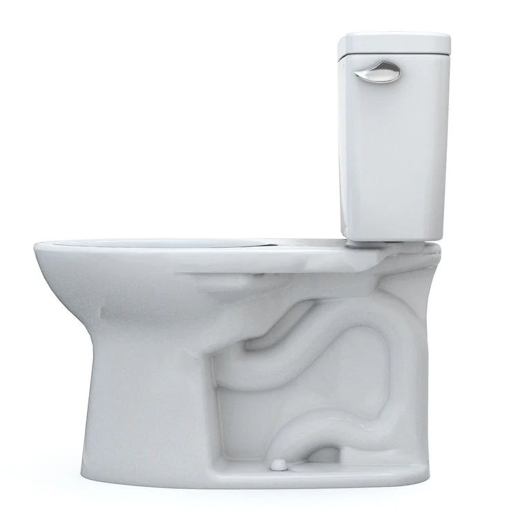 Toilet Drake 2 Pieces Universal Height Cotton Elongated ADA 30-1/8 Inch 1.28 Gallons per Flush Right Hand Chrome Less Seat - Frankwebs