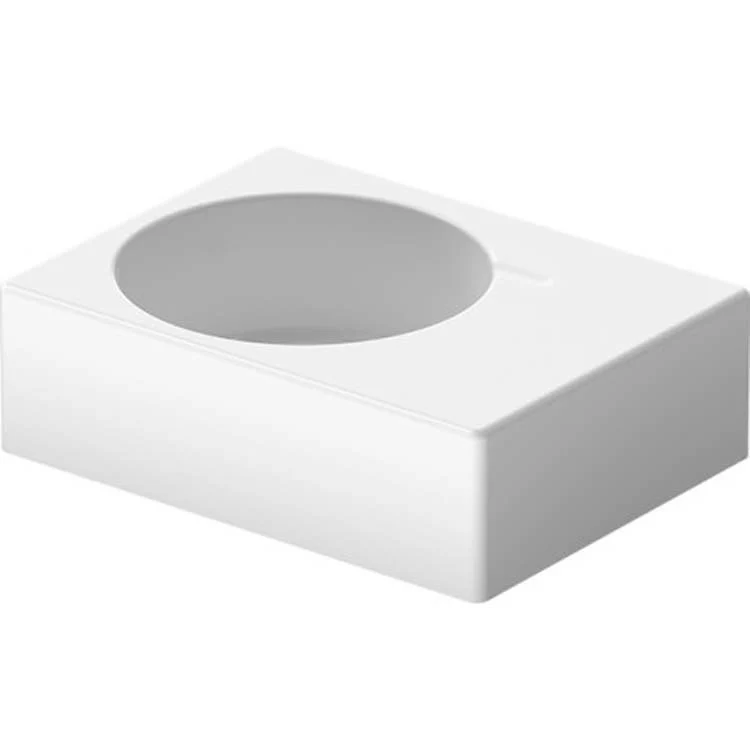 Lavatory Sink Scola Wall Mount with Overflow 24-1/4 x 18-1/8 Inch Round White - Frankwebs