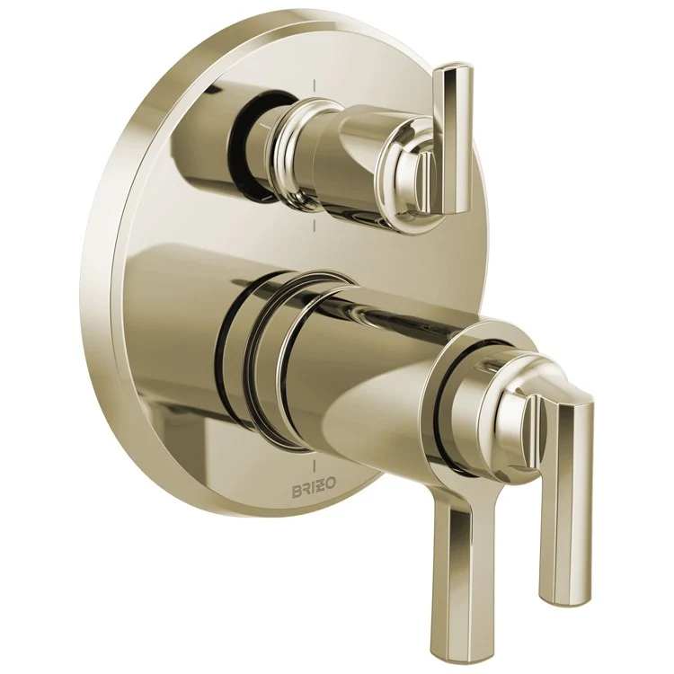 Thermostatic Trim Levoir Tempassure Valve with 6 Function Diverter 3 Lever Brilliance Luxe Gold ADA for 3 Shower Applications - Frankwebs