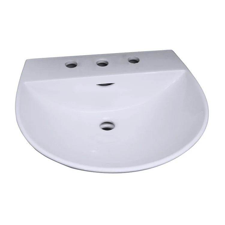 Lavatory Sink Reserva 450 Wall Hung 17-3/4 Inch 8 Inch Spread White - Frankwebs