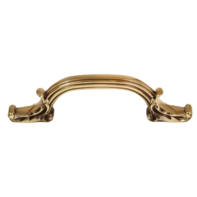 Pull Ornate Polished Antique Brass 4 Inch 5-5/8 Inch 1-1/2 Inch - Frankwebs