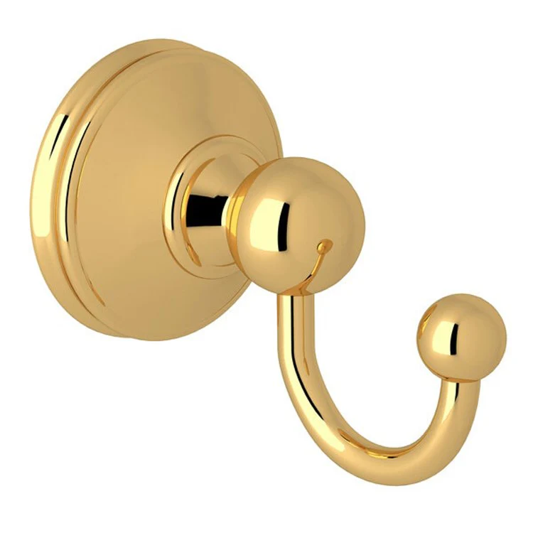 Robe Hook Georgian Era Single English Gold 2 Inch 2-3/4 Inch Wall Mount Brass - Frankwebs