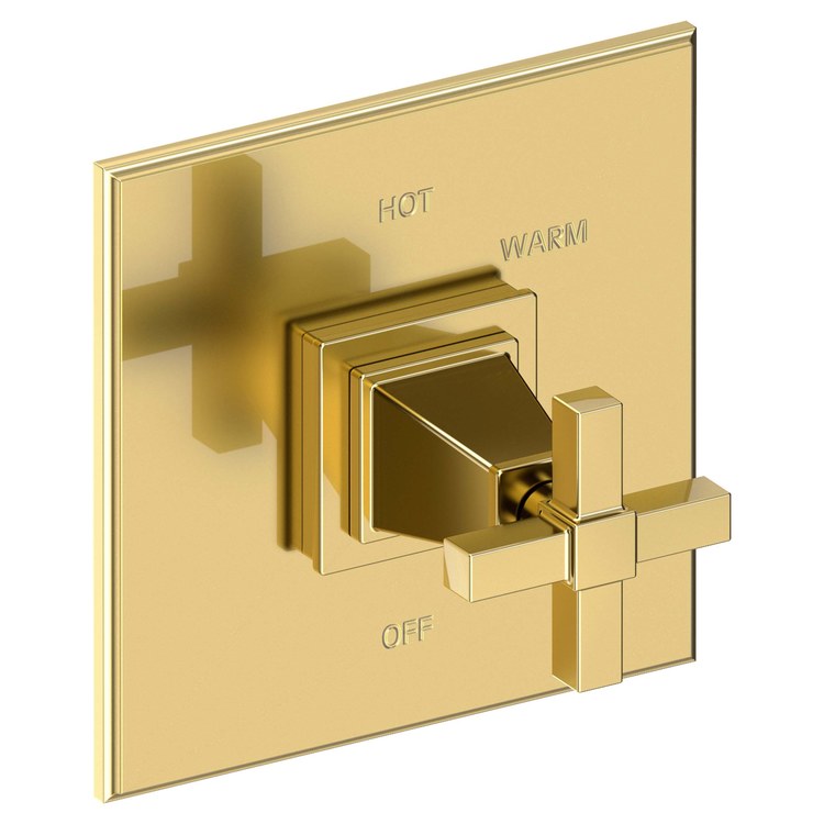 Pressure Balance Valve Trim Malvina Square 1 Cross Polished Chrome ADA Depth 4 Inch - Frankwebs