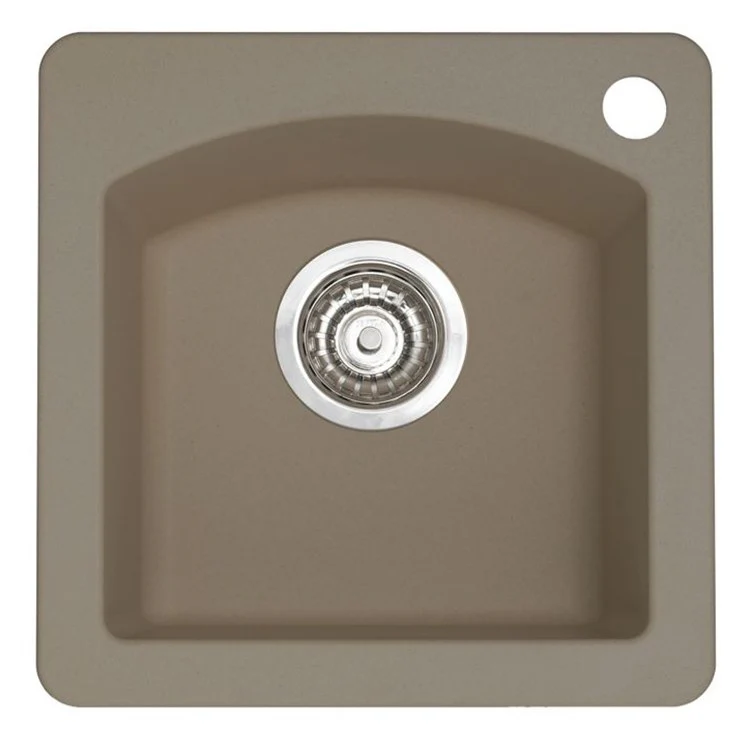 Bar Sink Diamond 15 x 15 Inch Single Bowl 1 Hole Coal Black Drop-In/Undermount - Frankwebs