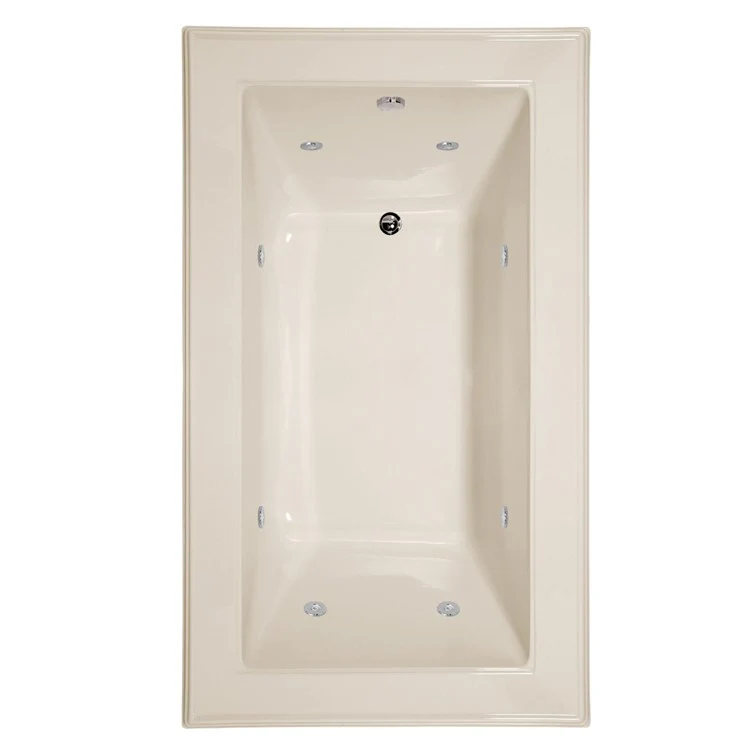 Whirlpool Tub Designer Collection Angel 72 x 42 x 22 Inch Drop-In End Drain Biscuit Rectangle - Frankwebs