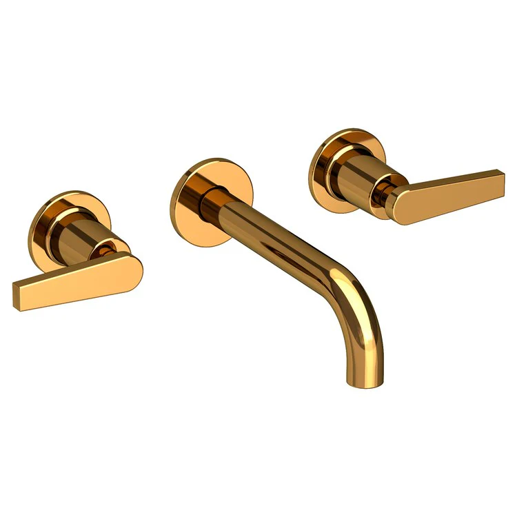 Lavatory Faucet Dorrance Wall Mount 8 Inch Spread 2 Lever ADA Watersense Aged Brass 1.2 Gallons Per Minute Brass Less Drain Spout Reach 7-1/9 Inch - Frankwebs