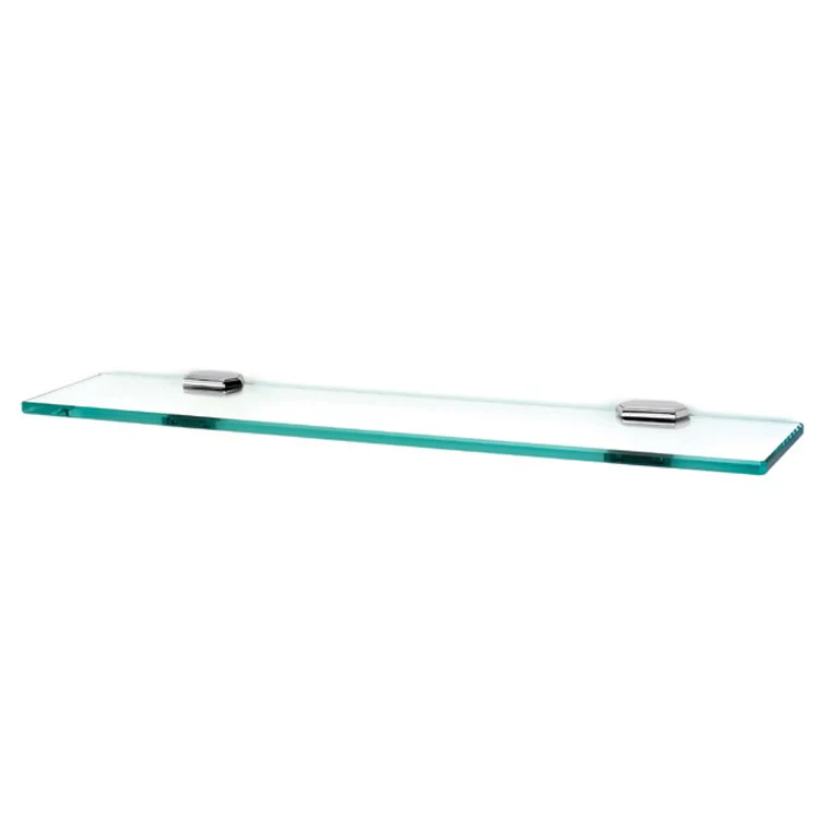 Shelf Nicole Bath with Brackets Barcelona 24 Inch Brass/Glass - Frankwebs