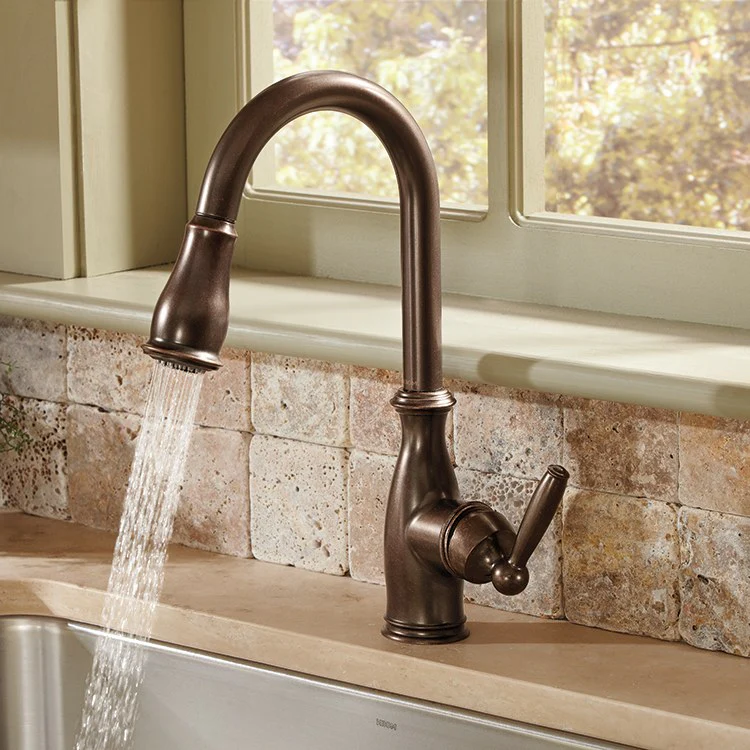 Brantford Single Handle Pull Down Kitchen Faucet - Frankwebs