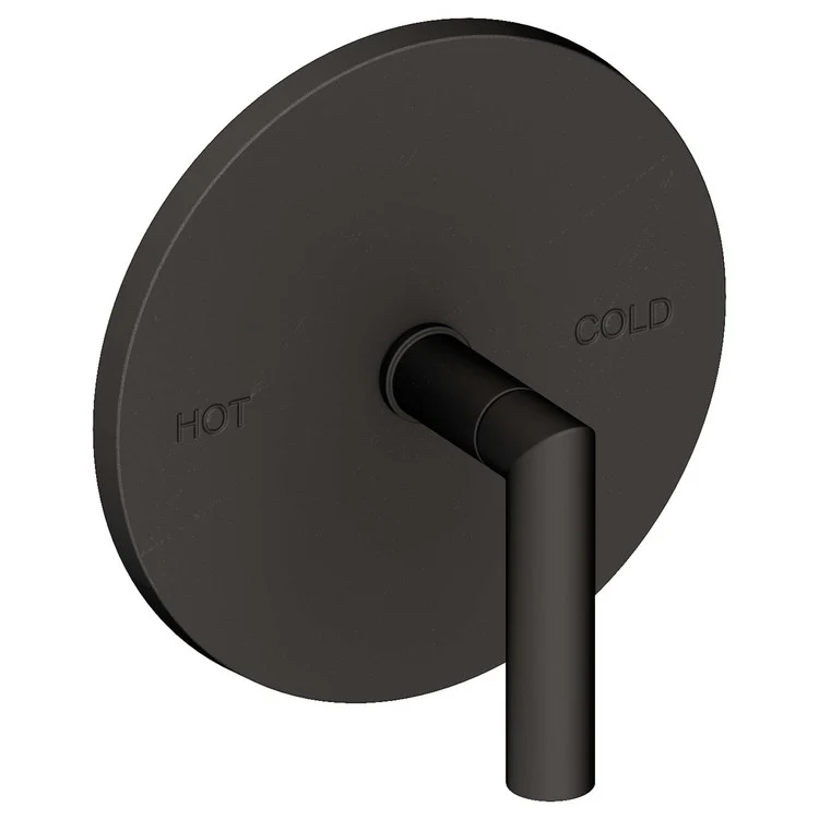 Pressure Balance Valve Trim Pavani Round 1 Lever Midnight Chrome ADA Depth 2-4/5 Inch - Frankwebs