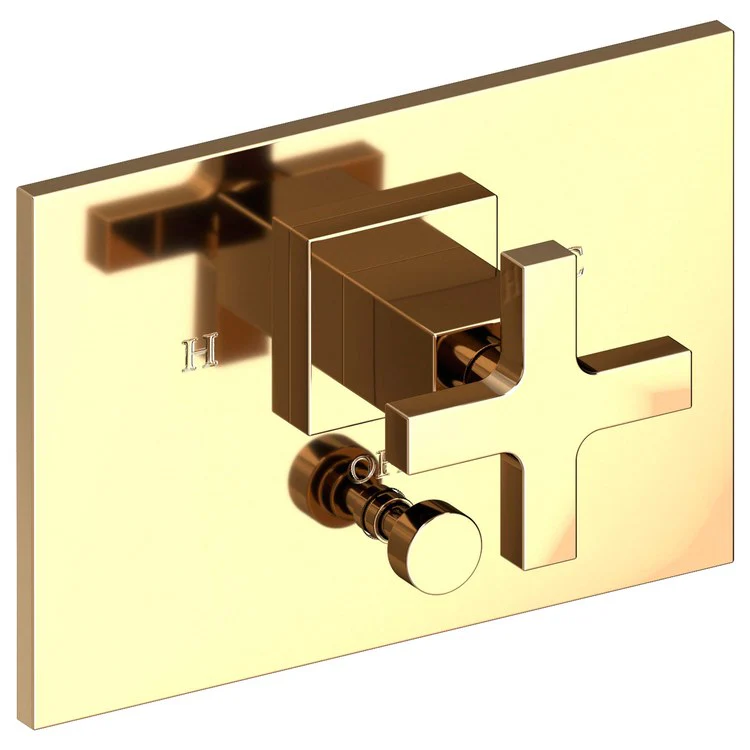 Secant Pressure Balance Tub/Shower Valve Trim Only with Cross Handle - Satin Bronze PVD - Frankwebs