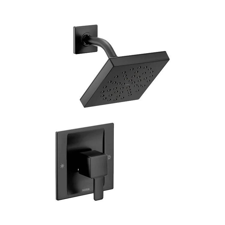 Shower Trim 90 Degree Posi-Temp Eco-Performance 1 Lever Matte Black ADA 1.75 Gallons per Minute - Frankwebs