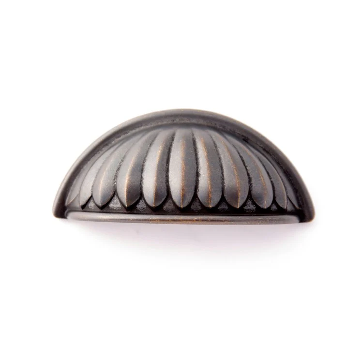 Pull Fiore Cup Antique English Matte Brass 3 Inch 3-3/4 Inch 1-1/4 Inch - Frankwebs