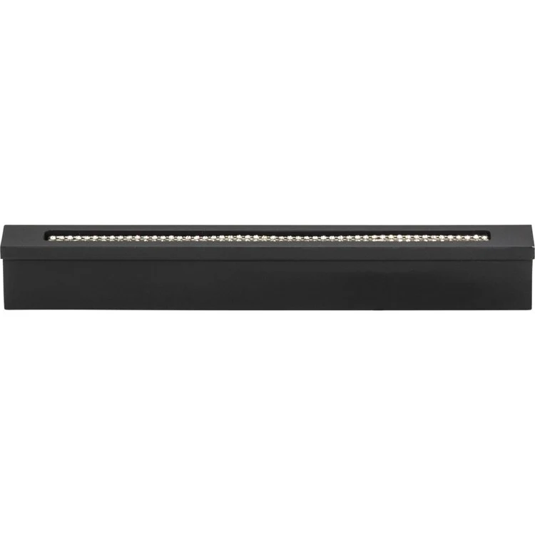 Drawer Pull Atlas Crystal Bar Inset Thin Matte Black Aluminum & Crystal 3-13/16 Inch - Frankwebs