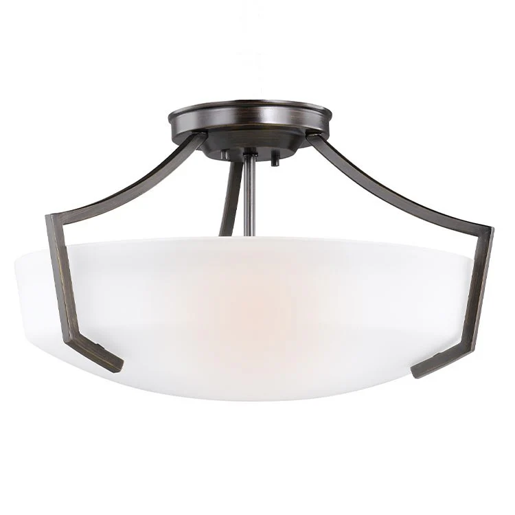 Hanford Three-Light Convertible Semi-Flush Mount Ceiling Fixture/Pendant - Frankwebs