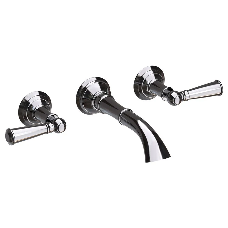Aylesbury Two Handle Wall-Mount Bathroom Faucet - Satin Brass - Frankwebs
