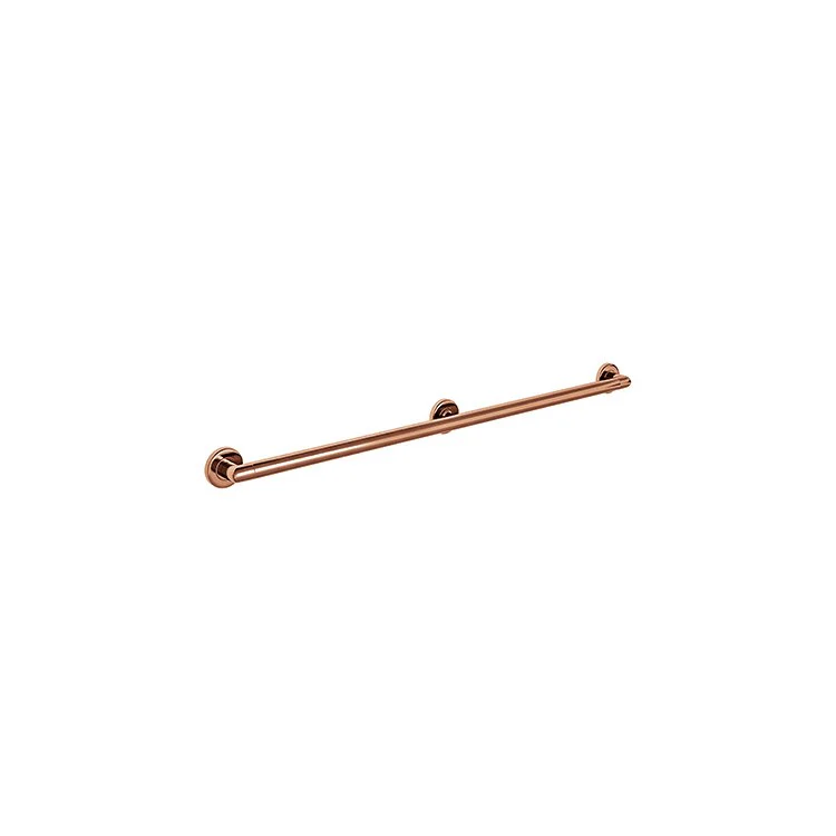 Grab Bar Priya 42 Inch 3 Post Round Plate Satin Nickel PVD ADA Wall Mount Brass - Frankwebs