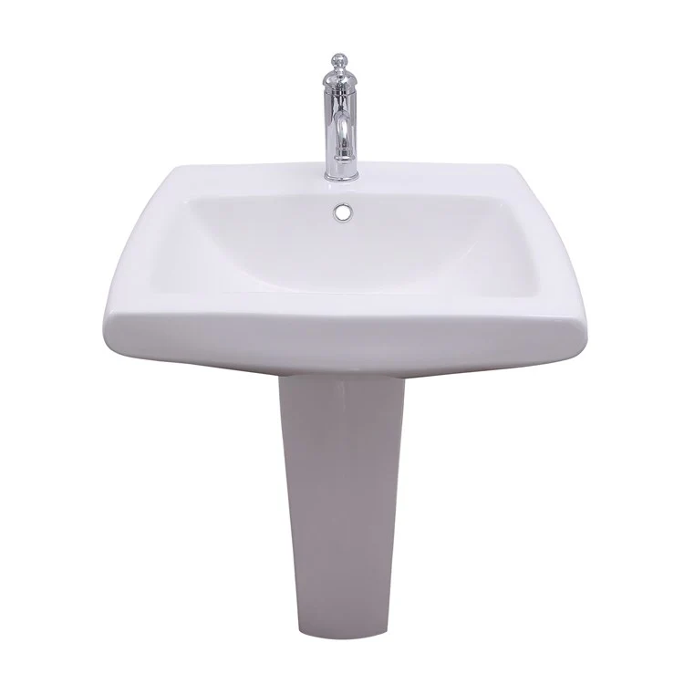 Pedestal Lavatory Ambrose White Center Rectangular - Frankwebs