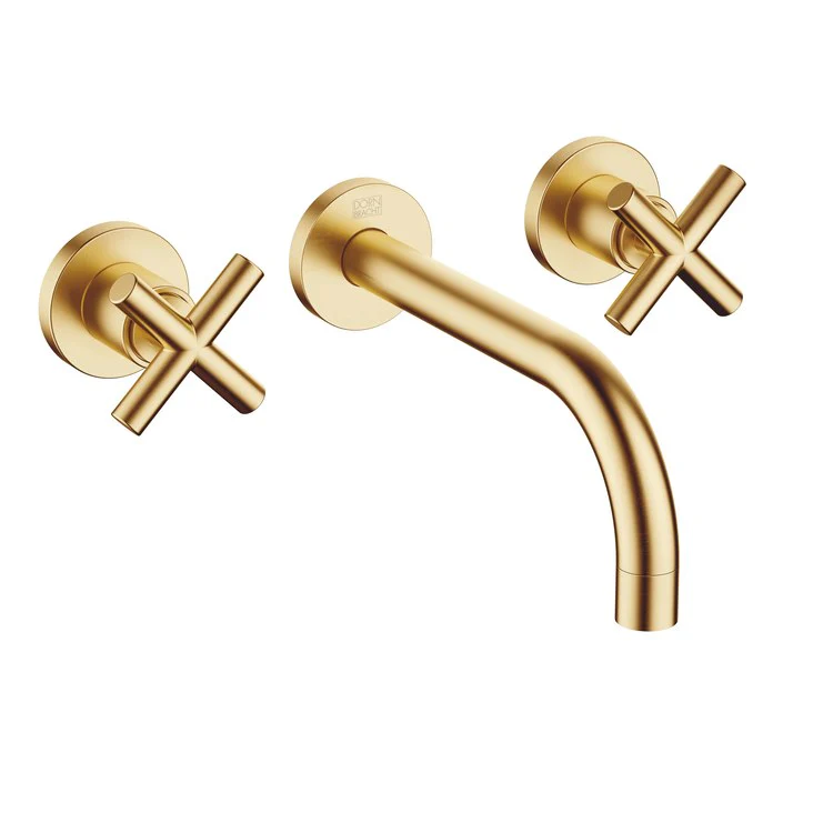 Lavatory Faucet TARA Wall Mount Mixer 2 Cross ADA WaterSense Chrome 1.2 Gallons per Minute Less Drain 3 Hole - Frankwebs