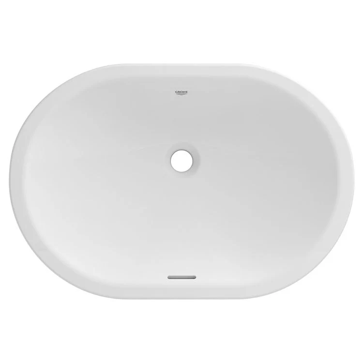 Lavatory Sink Essence Under Counter 24 Inch Oval ADA Alpine White - Frankwebs