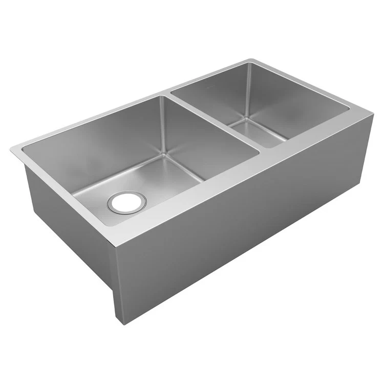 Kitchen Sink Crosstown 36 x 20.25 Inch Double Bowl Tall Polished Satin Farmhouse - Frankwebs
