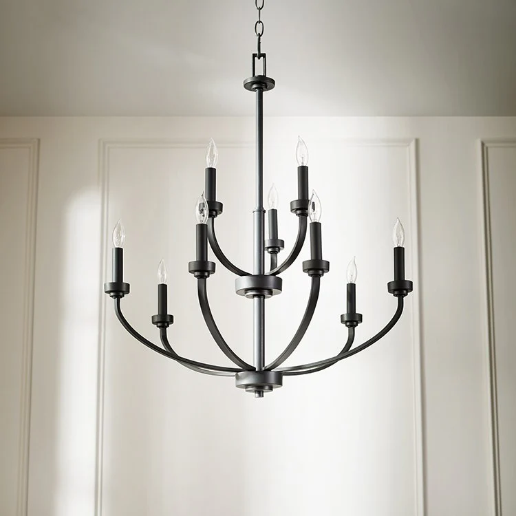 Reyes Nine-Light Two-Tier Chandelier - Frankwebs