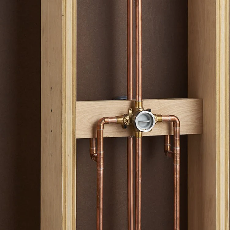 Flash Shower Rough-in Valve with Universal Inlets and Outlets and Screwdriver Stops - Frankwebs