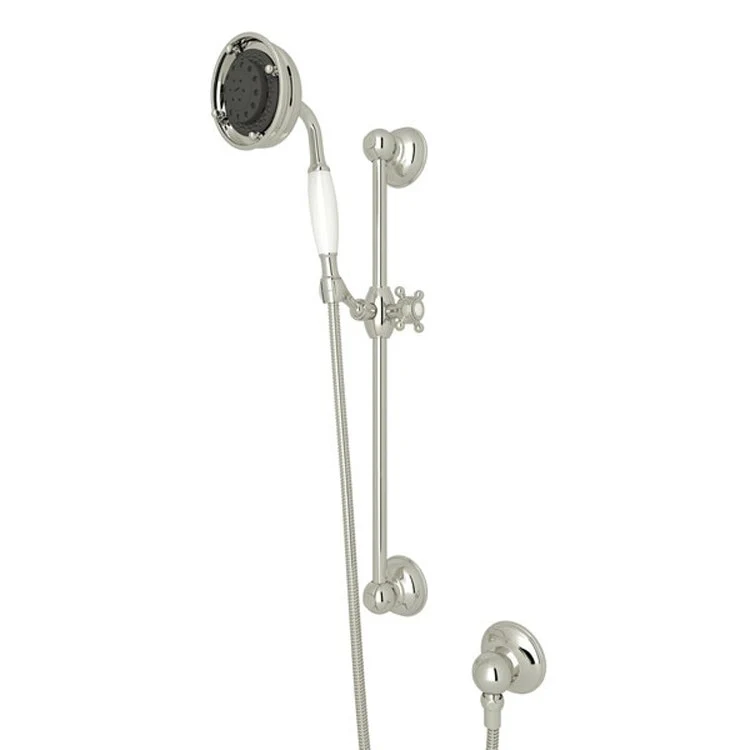 Handshower Set Resin Handle Polished Nickel 3 Function 1.8 Gallons per Minute 21-5/8 Inch Brass Sliding Rail - Frankwebs