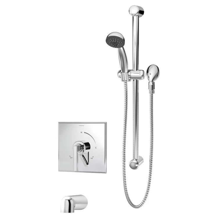 Tub Trim Duro with Integral Diverter 2 Lever Polished Chrome 1.5GPM - Frankwebs