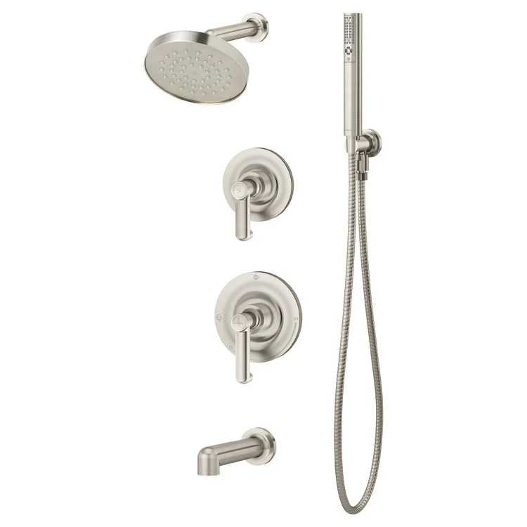 Tub and Shower Trim Museo with Handshower Separate Diverter 2 Lever Polished Chrome ADA 1.5 Gallons per Minute - Frankwebs