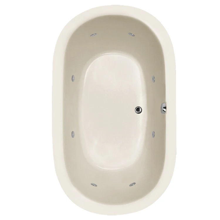 Combination Tub Designer Collection Lorraine 60 x 42 x 22 Inch Drop-In Center Drain Biscuit Oval - Frankwebs