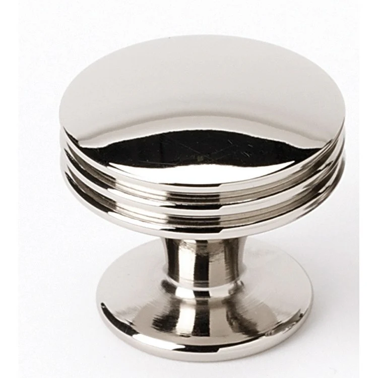 Knob II Collection Round Polished Chrome Brass 1-1/8 Inch 1-1/8 Inch 7/8 Inch - Frankwebs
