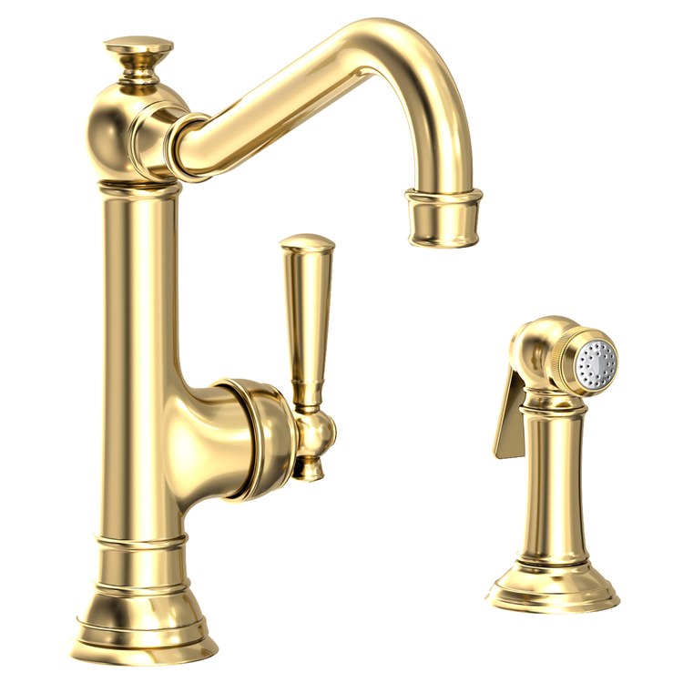 Jacobean Single Handle Kitchen Faucet with Side Sprayer - Frankwebs