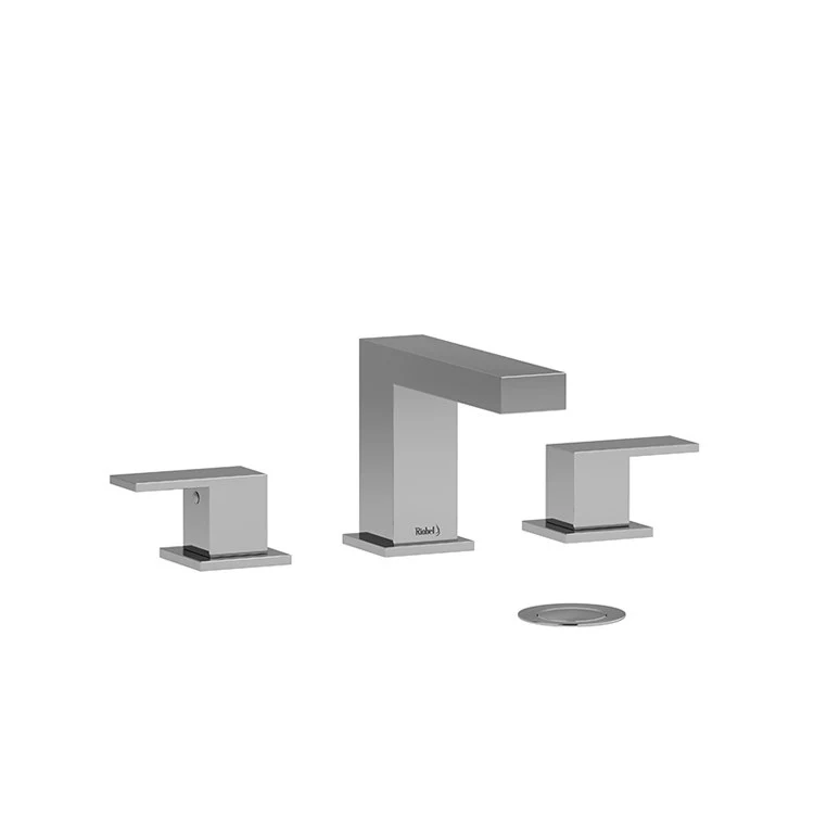 Lavatory Faucet Kubik Widespread 8 Inch Spread 2 Lever ADA Black 1.5 Gallons per Minute - Frankwebs