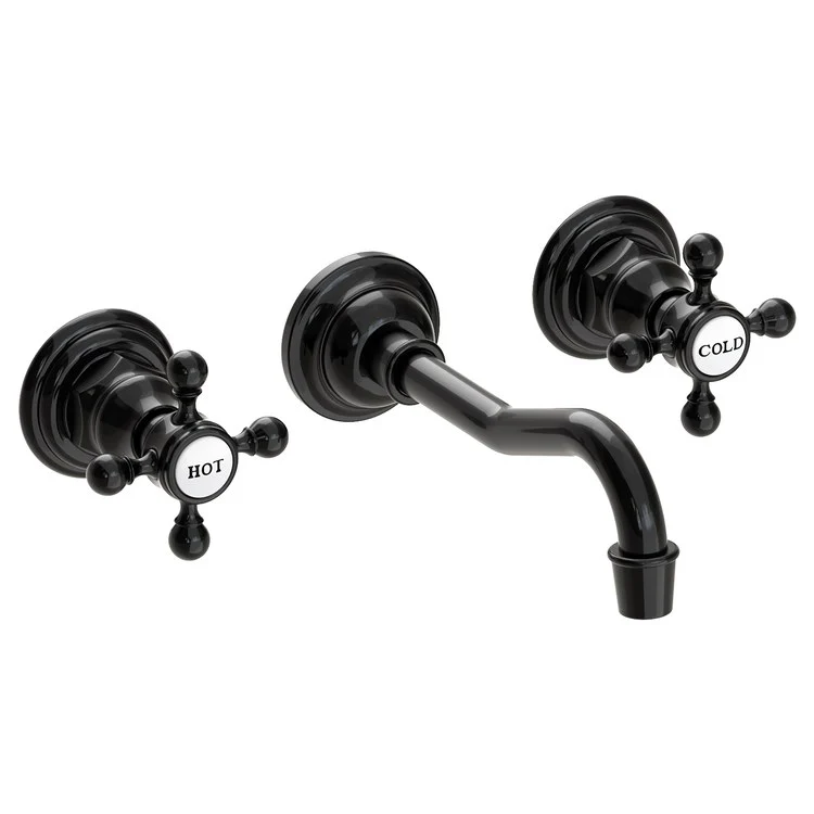 Lavatory Trim Chesterfield Wall Mount 2 Cross Polished Gold PVD ADA WaterSense 1.2 Gallons per Minute - Frankwebs