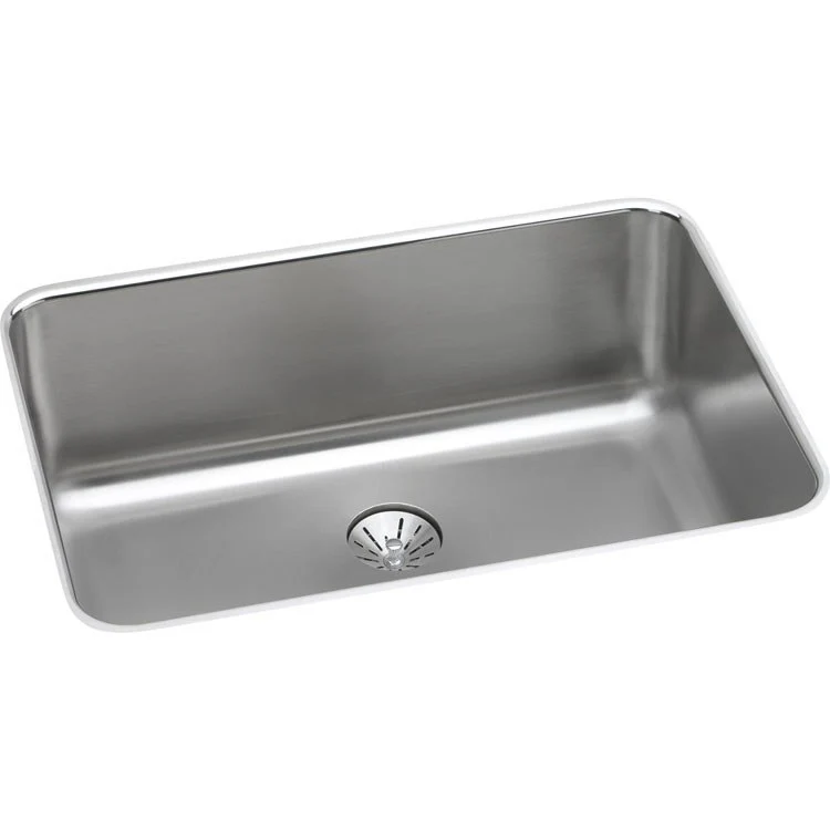 Kitchen Sink Gourmet 26.5 x 18.5 Inch Single Bowl with Perfect Drain Lustertone Undermount Stainless Steel 11-1/2 Inch - Frankwebs
