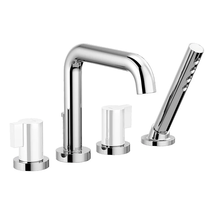 Litze Two Handle Roman Tub Faucet with Handshower without Handles - Frankwebs