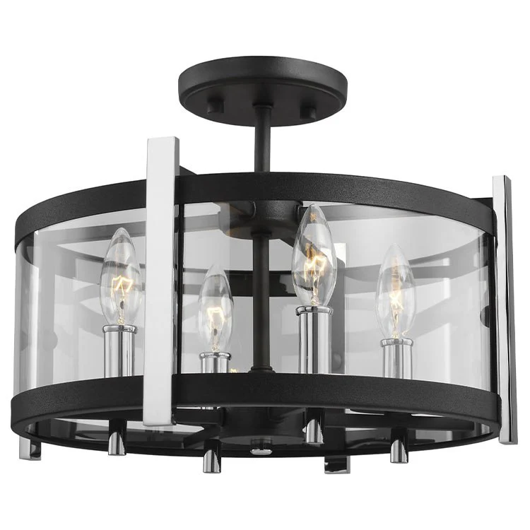 Broderick Four-Light Semi-Flush Mount Ceiling Fixture - Frankwebs