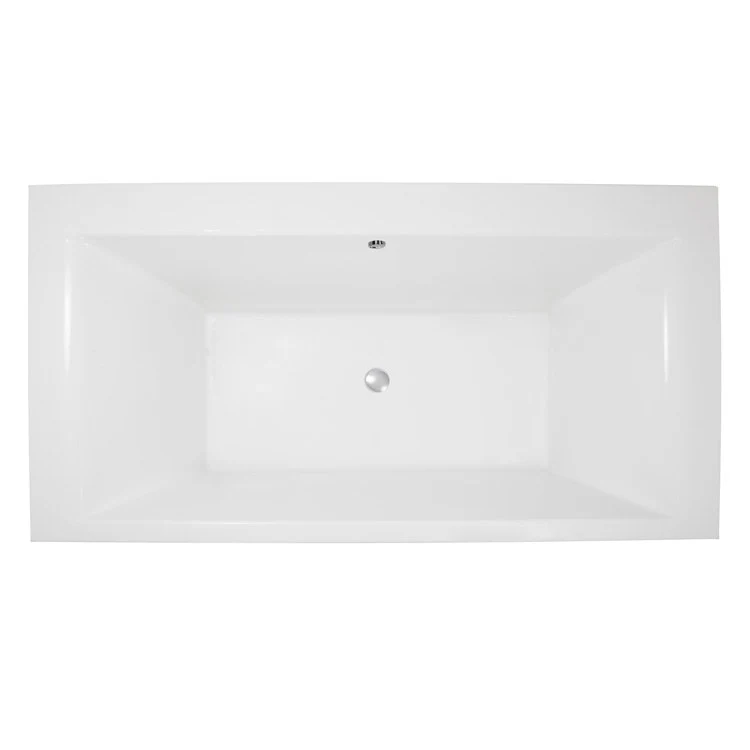 Soaking Tub Designer Collection Stella 70 x 36 Inch Drop-In Tub Only Center White Acrylic - Frankwebs