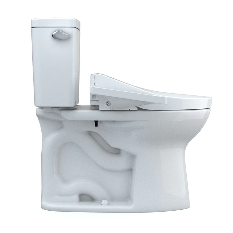 Toilet Drake 2 Pieces Universal Height Cotton Elongated ADA 30-1/8 Inch 1.28 Gallons per Flush Left Hand Chrome Washlet+ C2 - Frankwebs