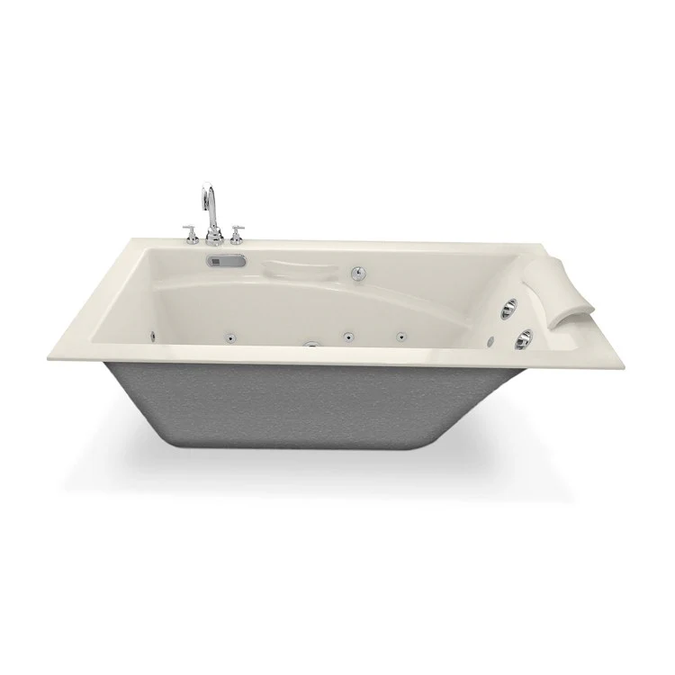 Tub Optik 65-3/4 x 36 x 21-1/8 Inch Alcove with Aerofeel End Biscuit Acrylic - Frankwebs