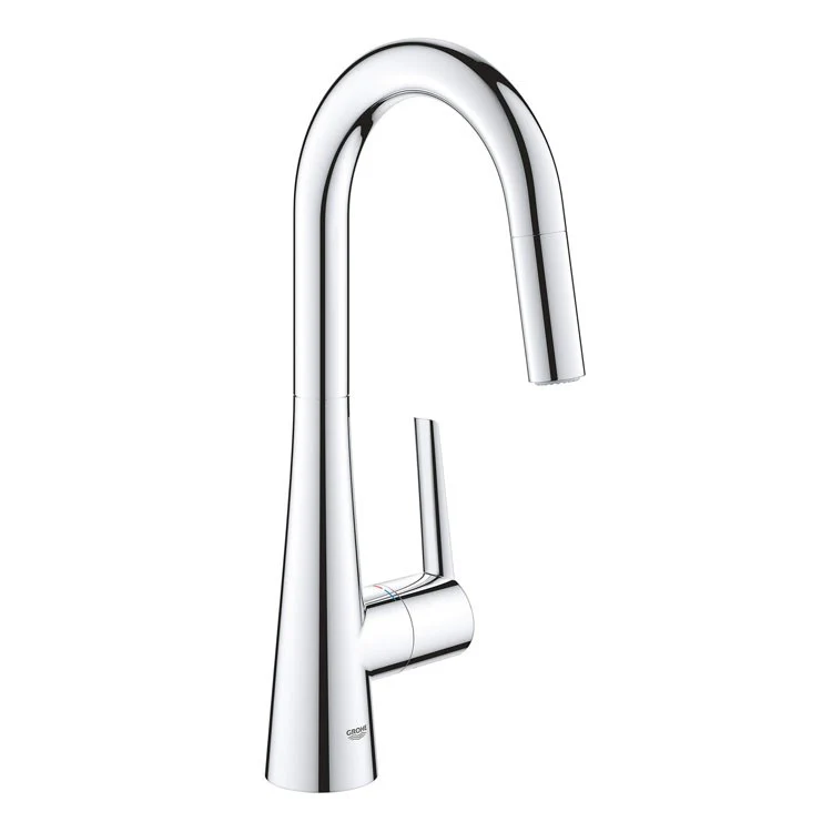Zedra/Ladylux Single Handle Pull-Down Bar/Prep Faucet with Dual-Function Spray Head - Frankwebs