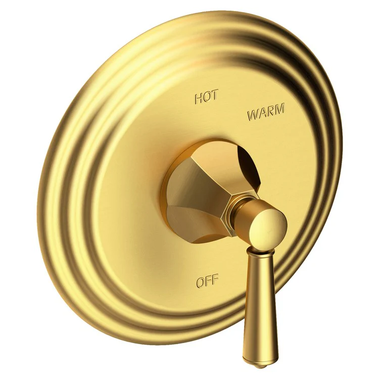 Pressure Balance Valve Trim Metropole Round 1 Lever Aged Brass ADA Depth 3-3/7 Inch - Frankwebs