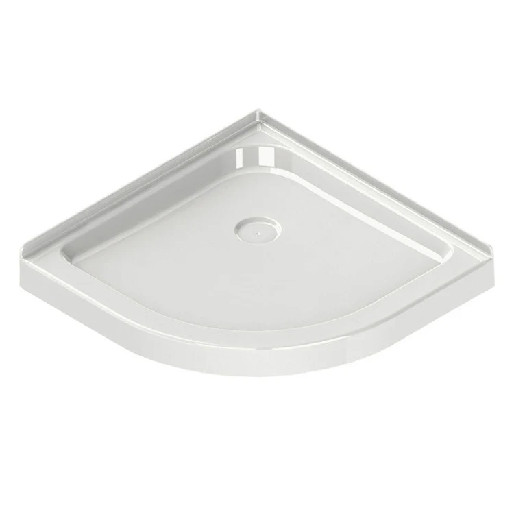 Shower Base Neo-Round Corner with 3 Inch Threshold White 40L x 40W Inch Acrylic Center - Frankwebs