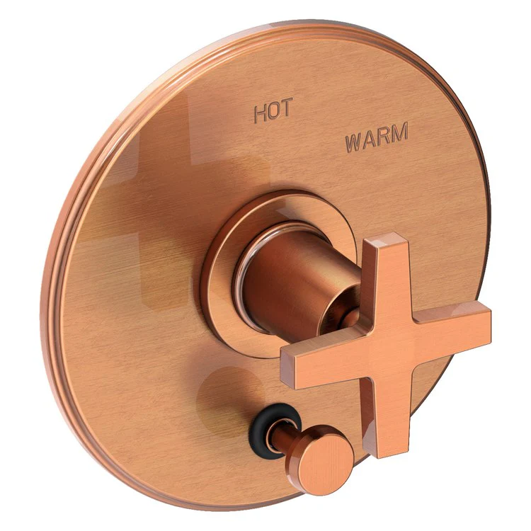 Pressure Balance Valve Trim Dorrance with Diverter Pull Knob 1 Cross Forever Brass PVD ADA Depth 3-1/6 Inch - Frankwebs