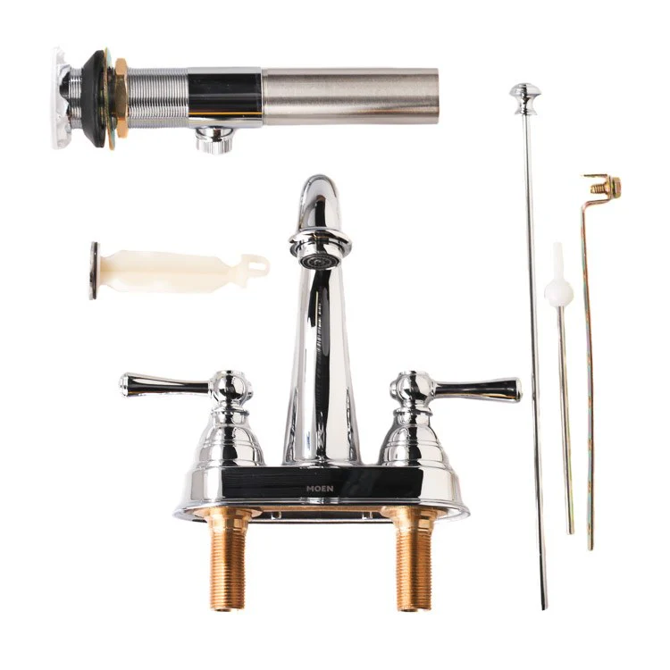 Kingsley Two Handle High Arc Centerset Bathroom Faucet with Drain - Frankwebs