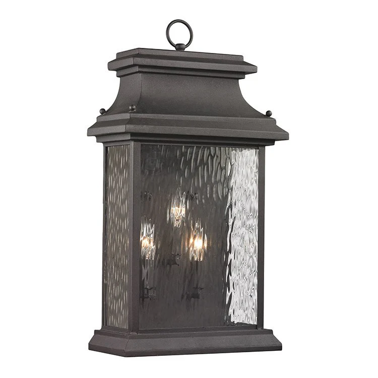 Forged Provincial Three-Light Outdoor Wall Sconce - Frankwebs