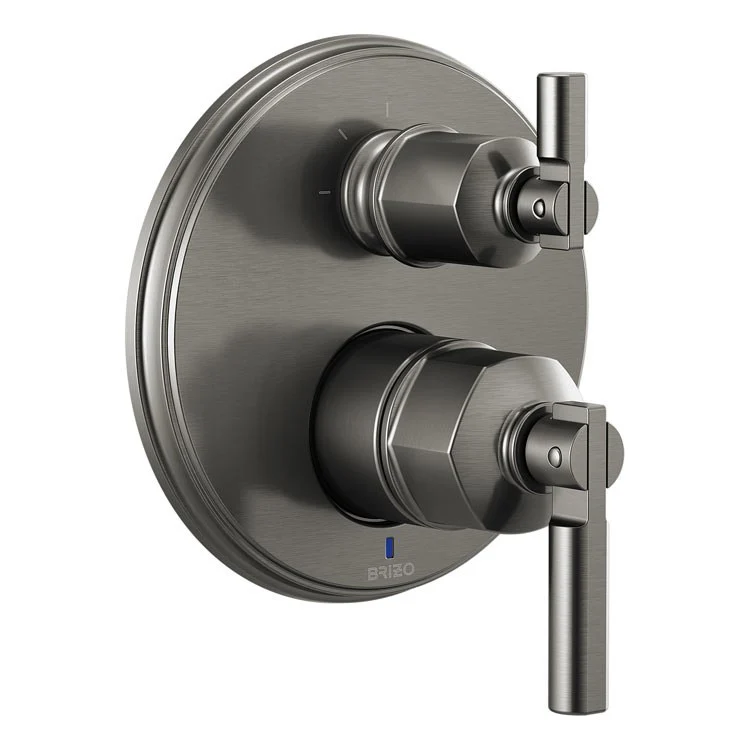 Pressure Balance Valve Trim Invari with Integrated 3 Function Diverter Less Handle Brilliance Luxe Gold ADA - Frankwebs